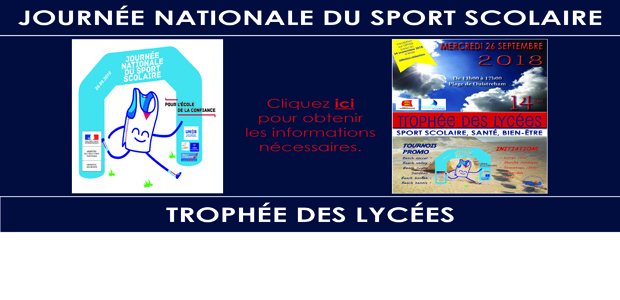 You are currently viewing Trophée des lycées et Journée Nationale du Sport Scolaire